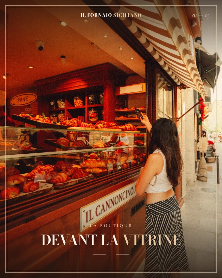 Carrousel Instagram « Devant la vitrine » produit pour Il Fornaio Siciliano.