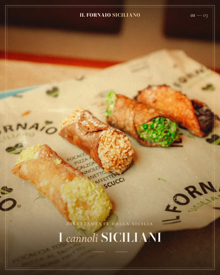 Carrousel Instagram « I cannoli siciliani » produit pour Il Fornaio Siciliano.